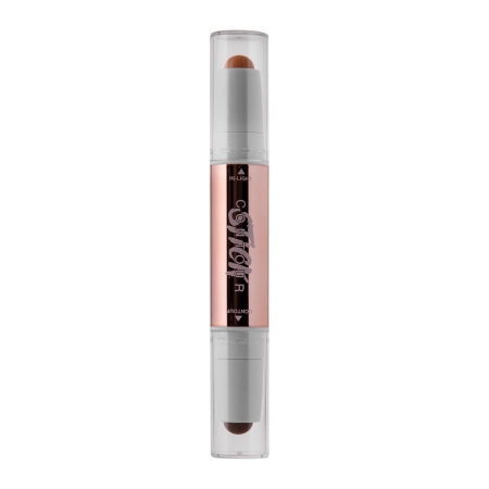 O.TWO.O - Glow Lift Light Shadow Contour Stick - Kremowe Duo do Konturowania w Sztyfcie - 04 Beige+Cool Brown - 3,2g