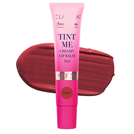 Claresa - Tint Me Creamy Lip Balm 3in1 SPF 30 - Koloryzujący Balsam Do Ust Z Filtrem SPF 30 - Sorbet - 12 ml