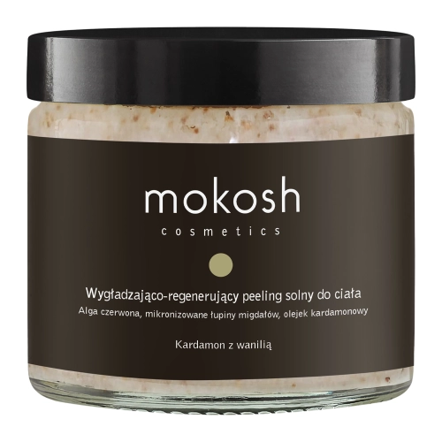 Mokosh - Wygładzająco - Regenerujący Peeling Solny - Kardamon z wanilią - 300g