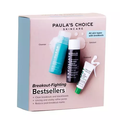 Paula's Choice - Breakout - Fighting Bestsellers - Zestaw Bestsellerów do Zwalczania Wyprysków i Zaskórników - 5ml+30ml+30ml