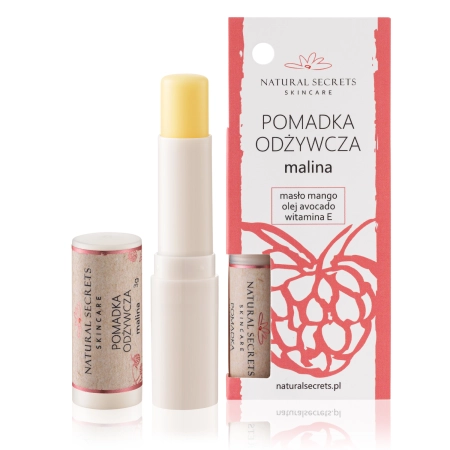 Natural Secrets - Pomadka Ochronna do Ust - Malina - 3,5g