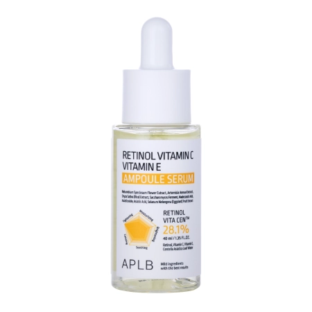 APLB - Retinol Vitamin C Vitamin E Ampoule Serum - Serum Ampułkowe z Retinolem i Witaminami C i E - 40ml