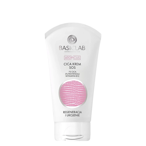 BasicLab - Dermocosmetics Atopicus CICA KREM SOS do Skóry Ultrawrażliwej , 1% CICA, 5% Pantenolu Witamina B12 - 75ml
