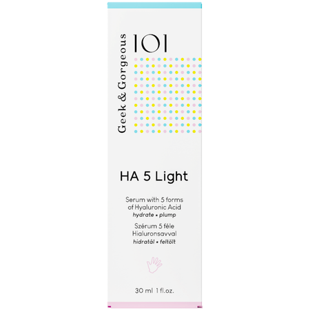 Geek & Gorgeous - HA 5 Light - Serum z 5 Formami Kwasu Hialuronowego do Skóry Mieszanej i Tłustej - 30ml