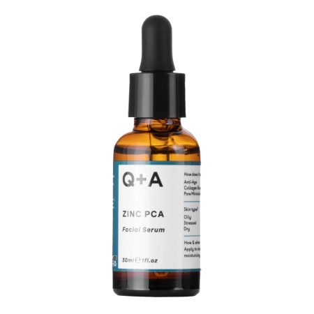 Q+A - Zinc PCA - Facial Serum - Gojąco-Regenerujące Serum do Twarzy z Cynkiem PCA - 30ml