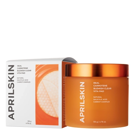 Aprilskin - Carrotene Clarifying Vita Pads - Płatki Oczyszczające z Karotenem - 135g