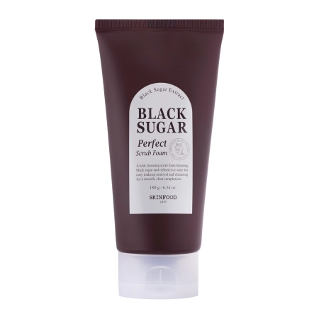 Skinfood - Black Sugar Perfect Scrub Foam - Wygładzająca Pianka do Mycia Twarzy - 180ml