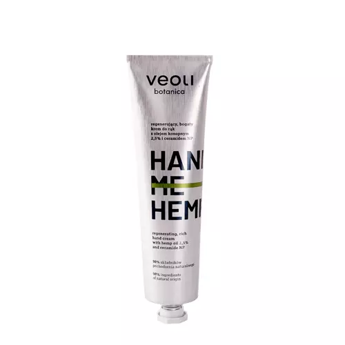 Veoli Botanica - Hand Me Hemp - Regenerujący, Bogaty Krem do Rąk z Olejem Konopnym 2,5% - 75ml