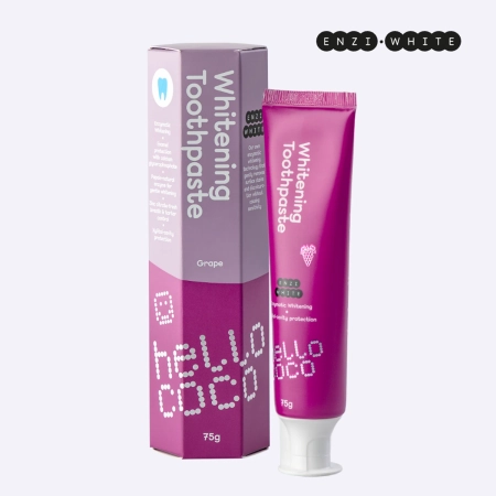 hello coco - Enzi White -  Whitening Toothpaste - Wybielająca Pasta do Zębów - Grape - 75g