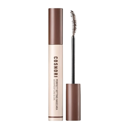 Cosnori - Perfect Setting Mascara Waterproof Long & Curl - Wydłużająco-Pogrubiający Tusz do Rzęs - Wodoodporny - 02 Cozy Brown - 7ml