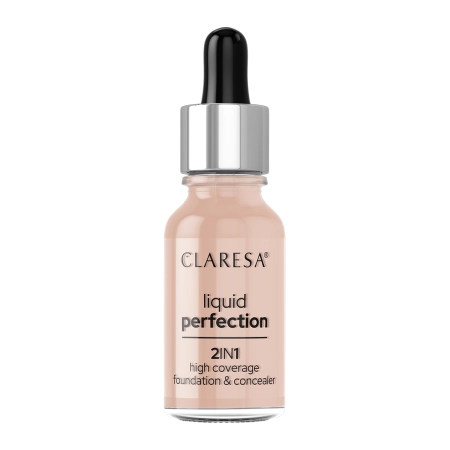 Claresa - Liquid Perfection - Korektor i Podkład Kryjący 2w1 - 104 Nude - 18g