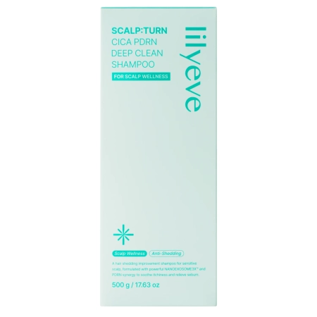 lilyeve - Scalp:Turn Cica PDRN Deep Clean Shampoo - Kojąco-Oczyszczający Szampon do Włosów i Skóry Głowy - 500g