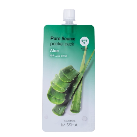 Missha - Pure Source Pocket Pack - Aloe - Nawilżająca Maska do Twarzy - 10ml