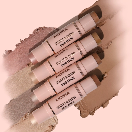 Moira - Sculpt & Glow Duo Stick - Sztyft do Konturowania - 400 Glowing Up! - 6g+5,2g
