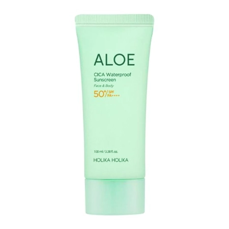 Holika Holika - Aloe Cica Waterproof Sunscreen SPF50+/PA++++ - Łagodzący Krem z Filtrem Przeciwsłonecznym - 100ml
