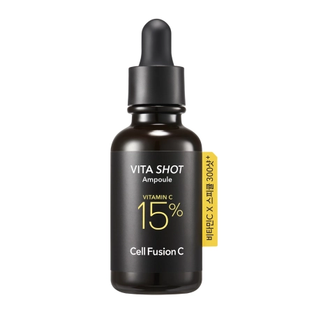 Cell Fusion C - Toning C Vita Shot Ampoule - Rozjaśniające Serum z 15% Witaminą C i Mikroigłami - 20g