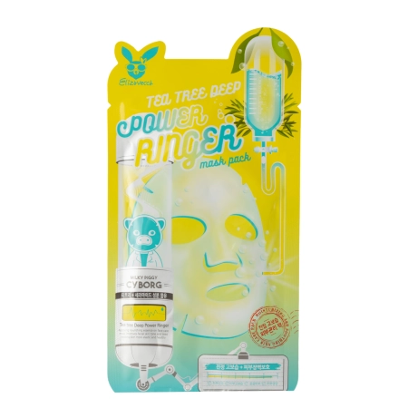 Elizavecca - Tea Tree Deep Power Ringer Mask Pack - Maska w Płachcie z Wodą z Drzewa Herbacianego - 23ml