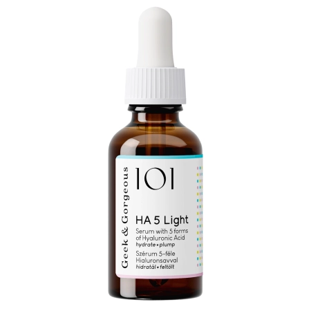 Geek & Gorgeous - HA 5 Light - Serum z 5 Formami Kwasu Hialuronowego do Skóry Mieszanej i Tłustej - 30ml