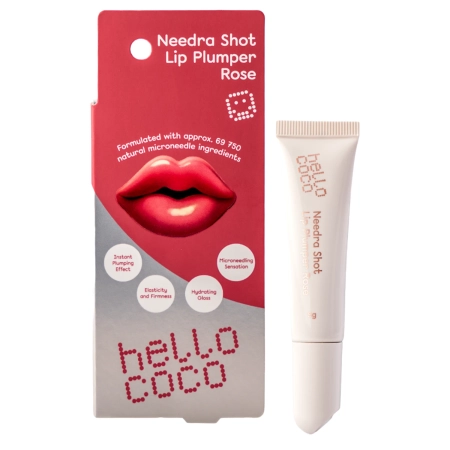 hello coco - Needra Shot Lip Plumper - Powiększający Błyszczyk do Ust z Mikroigłami - Rose - 8g