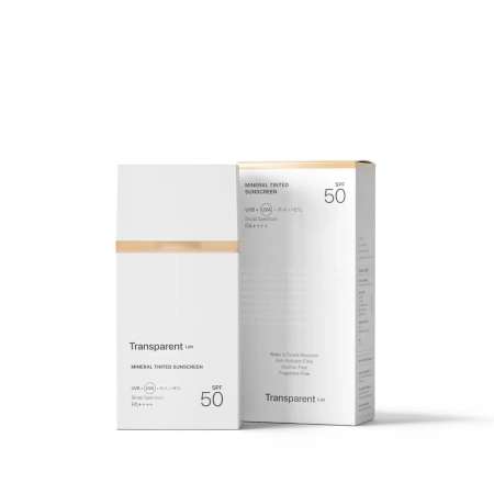 Transparent Lab - Mineral Tinted Sunscreen Light - Lekki Mineralny Krem z Filtrem SPF50 - 100ml