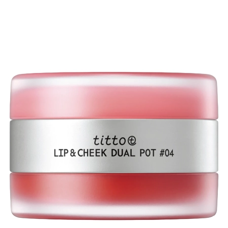 titto - Lip & Cheek Dual Pot - Duo do Ust i Policzków - #04 First Blossom/Flush Issue - 10g