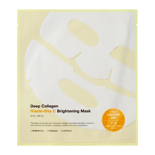Sungboon Editor - Deep Collagen Niacin Vita C Brightening Mask - Rozświetlająca Maska Hydrożelowa do Twarzy - 1szt/37g