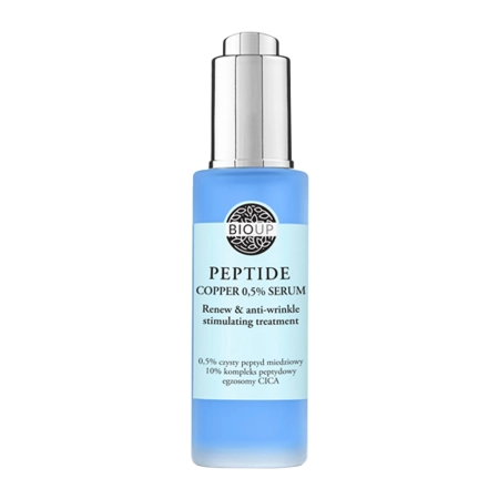 Bioup - Peptide Copper 0,5% Serum - Odnawiające Serum Ujędrniające i Przeciwzmarszczkowe z Czystym Peptydem Miedziowym 0,5% - 30 ml