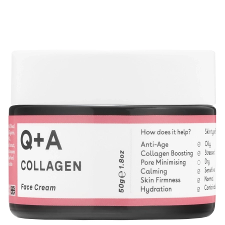 Q+A - Collagen - Face Cream - Wygładzająco-Ujędrniający Krem do Twarzy z Kolagenem - 50ml