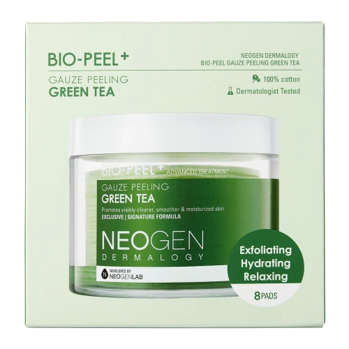 Neogen - Bio-Peel Gauze Peeling Green Tea - Złuszczające Płatki z Ekstraktem z Zieloną Herbatą - 76ml (8szt.)