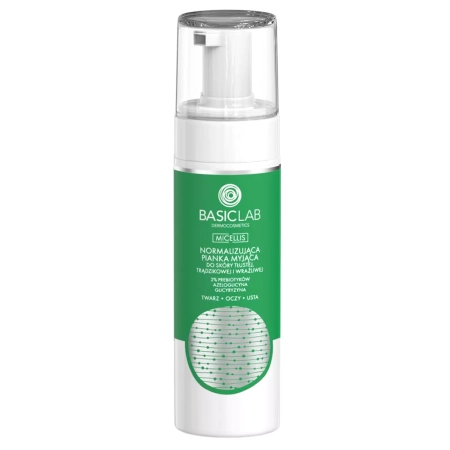 BasicLab - Micellis - Normalizująca Pianka Myjąca do Skóry Tłustej, Trądzikowej i Wrażliwej - 150ml