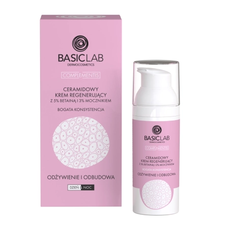 BasicLab - Complementis - Ceramidowy Krem Regenerujący o Bogatej Konsystencji z Betainą i Mocznikiem - 50ml OUTLET