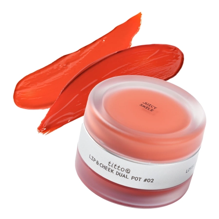 titto - Lip & Cheek Dual Pot - Duo do Ust i Policzków - #02 Juicy Smile/Beach Sunny Girl  - 10g