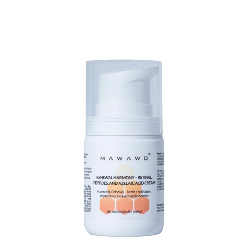 Mawawo - Harmonia Odnowy – Krem z 0,02% Retinalem, Peptydami i Kwasem Azelainowym - 50ml