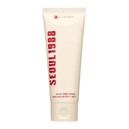 K-SECRET -  SEOUL 1988 Cream : Snail Mucin 93% + Rice - Łagodzący Krem do Twarzy z Filtratem ze Śluzu Ślimaka i Ryżem - 100ml