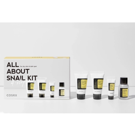 COSRX - All About Snail Kit 4-Step - Zestaw do Pielęgnacji Twarzy ze Śluzem Ślimaka