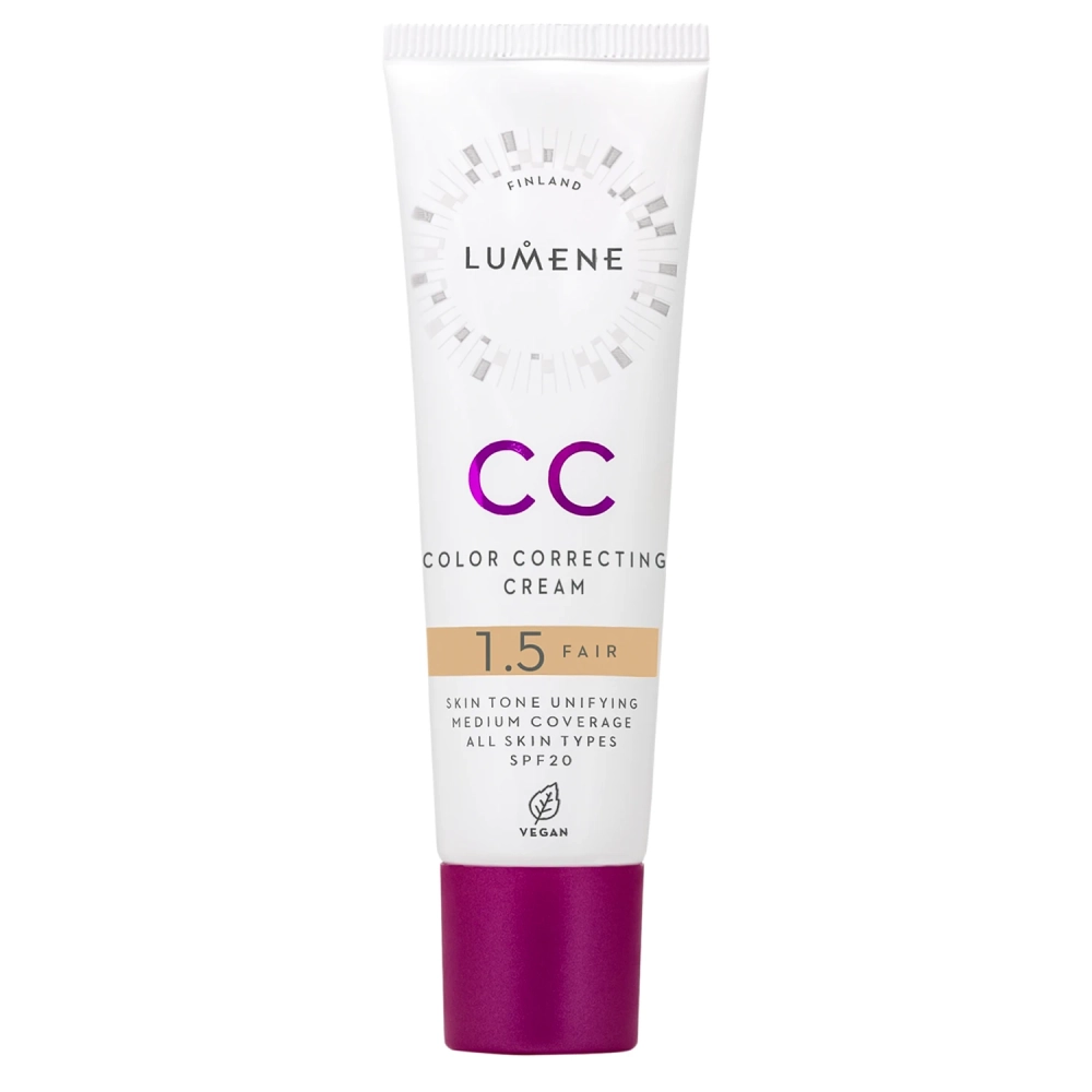 Lumene - CC Color Correcting Cream SPF 20 - Korygujący Podkład CC - 1,5 Fair - 30ml 