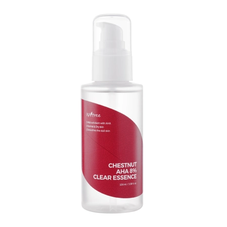 Isntree - Chestnut AHA 8% Clear Essence - Esencja do Twarzy z Kwasem Mlekowym i Glikolowym - 100ml OUTLET