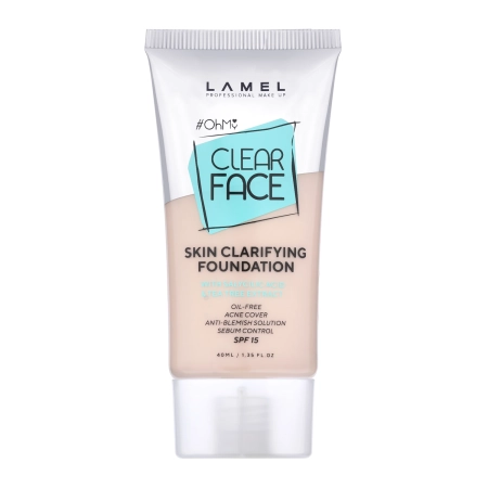 Lamel - OhMy Clear Face Foundation SPF15 - Podkład do Twarzy - 401 - 40ml