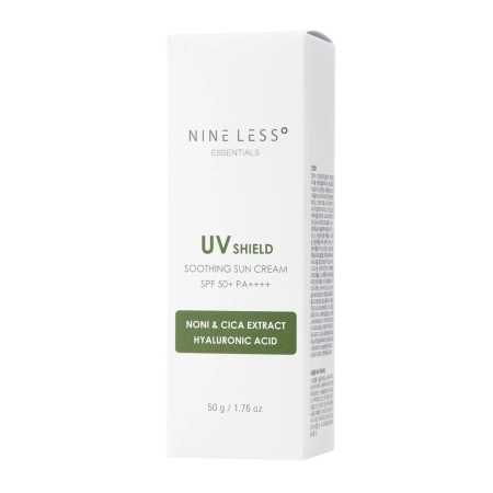 Nine Less - Essentials UV Shield Soothing Sun Cream SPF 50+/PA++++ - Nawilżający Krem z Filtrem - 50g
