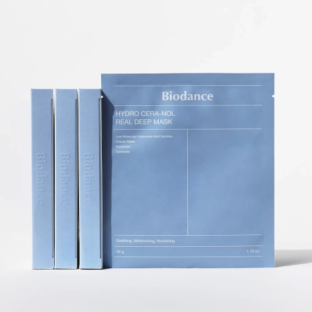 Biodance - Hydro Cera-nol Real Deep Mask Set - Zestaw Nawilżających Masek Kolagenowych do Twarzy - 4szt/34g