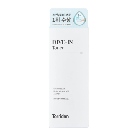Torriden - Dive-In - Low Molecule Hyaluronic Acid Toner - Tonik Kojąco-Nawilżający z Kwasem Hialuronowym i Pantenolem - 300ml