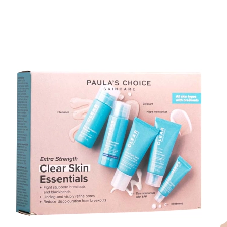 Paula's Choice - Trial Kit Clear Extra Strength - Zestaw Kosmetyków Złuszczających - 30ml+5ml+15ml+15ml+30ml