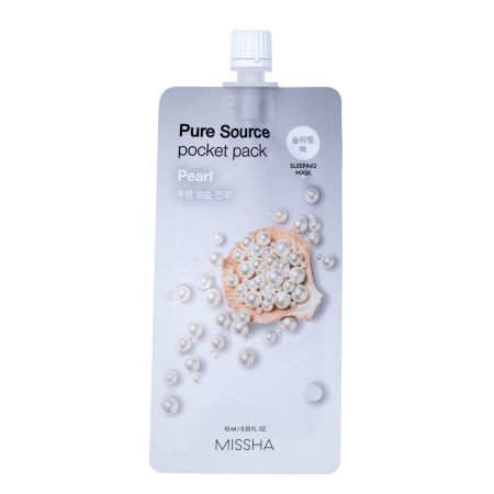 Missha - Pure Source Pocket Pack - Pearl - Rozświetlająca Maska do Twarzy - 10ml