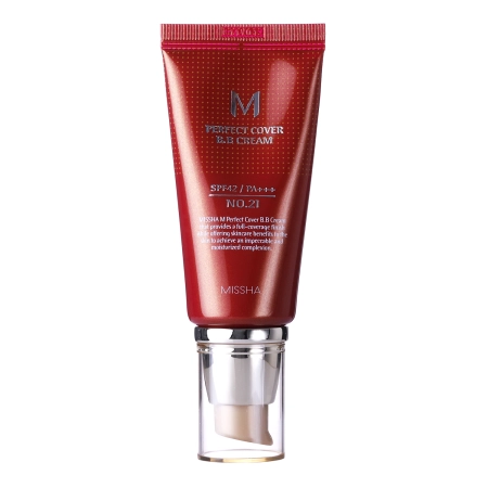 Missha - M Perfect Cover BB Cream SPF42/PA+++ - Kryjący Krem BB - No.21 Light Beige - 50ml