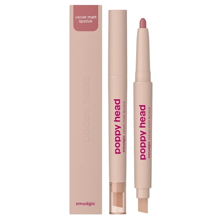Poppy Head - Smudgic Velvet Matt Lipstick - Matowa Pomadka w Kredce - 06 Charm Whisper - 0,85g     