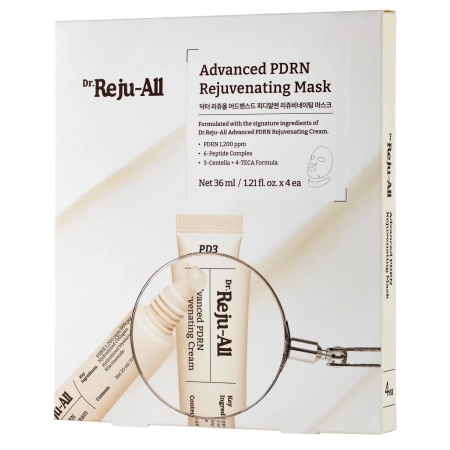 Dr. Reju-All - Advanced PDRN Rejuvenating Mask - Maska w Płachcie Regenerująco-Ujędrniająca - 4szt/36ml