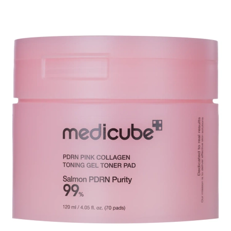 Medicube - PDRN Pink Collagen Tonning Gel Toner Pad - Tonizujące Płatki Żelowe z Kolagenem - 70szt 