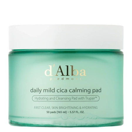 d’Alba - Daily Mild Cica Calming Pad - Kojące Płatki do Twarzy z Wąkrotą Azjatycką - 50szt