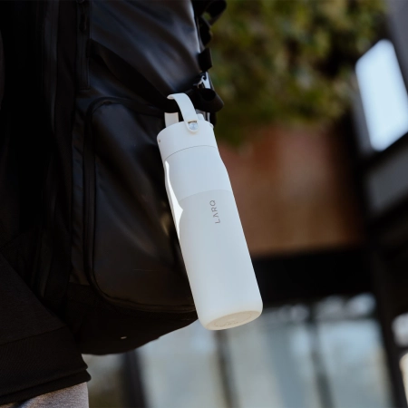 LARQ - Bottle PureVis 2 - Inteligentna, Samoczyszcząca Butelka Filtrująca, Światło UV-C - Mojave Dune - 680ml