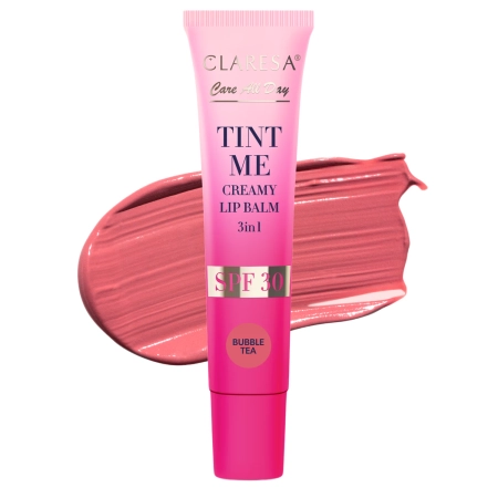 Claresa - Tint Me Creamy Lip Balm 3in1 SPF 30 - Koloryzujący Balsam Do Ust Z Filtrem SPF 30 - Bubbletea - 12 ml